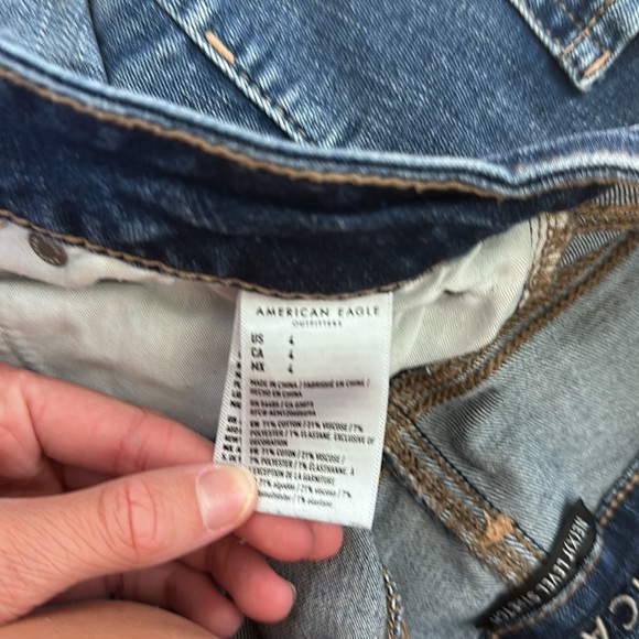 American Eagle Next Level Stretch Hi-Rise Shortie Cutoff Shorts - Picture 5 of 5